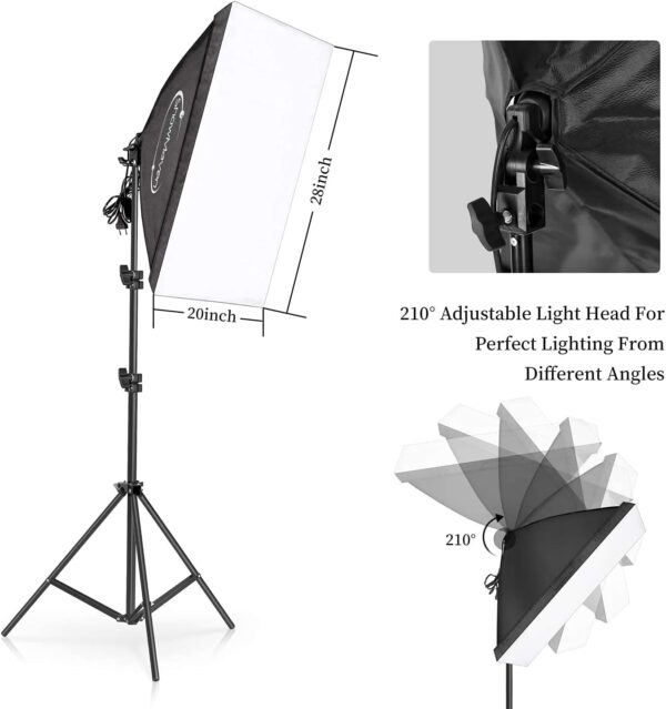 Illuminate Your Creations: The Ultimate Professional Softbox Lighting Kit for Stunning Portraits and Videos - Image 4