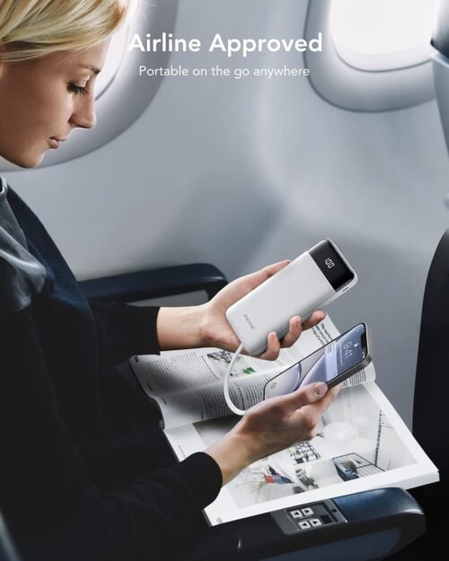 All-In-One Slim 10000mAh Travel Power Bank: 6 Outputs & Built-In Cables for Rapid Charging! - 이미지 7