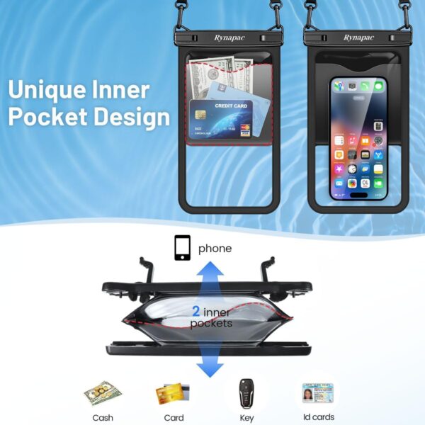 "Ultimate Waterproof Phone Protection: Dual-Pack Pouch for iPhone & Galaxy - Your Beach Travel Essential!" - Image 6