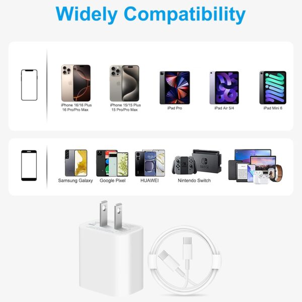 "Ultimate 20W Fast Charging Duo: 10Ft USB-C Charger & Cable for iPhone 16 and More!" - Image 6