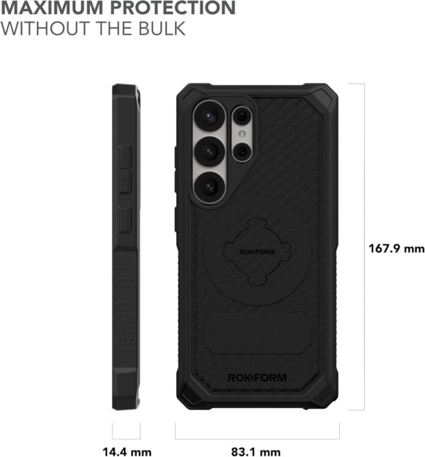 Rokform’s Indestructible Armor Case for Galaxy S25 Ultra: Magnetic Twist Lock & Ultimate Drop Protection in Sleek Black - Image 7