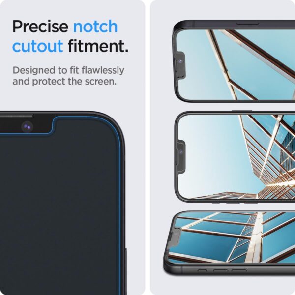 Spigen Tempered Glass Screen Protector [GlasTR EZ FIT] designed for iPhone 16e / iPhone 14 / iPhone 13 Pro/iPhone 13 [2 Pack] - Image 5