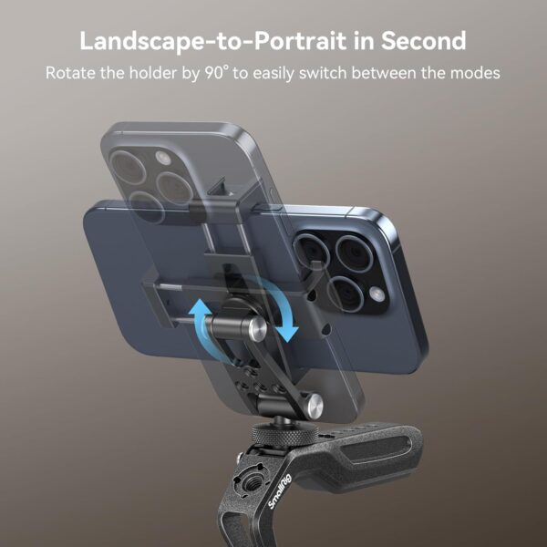 SMALLRIG Universal Metal Phone Support with Cold Shoe Mount, Smartphone Holder Adapter Support Free Adjustment Joints, Phone Tripod Mount for iPhone 16 15 14, for Samsung Galaxy etc. - 4382 - Image 4