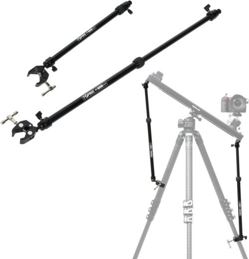 Accsoon Adjustable Dual Support Arms: Enhance Stability with Aluminum Alloy Tripod Stability System for Slider Rails