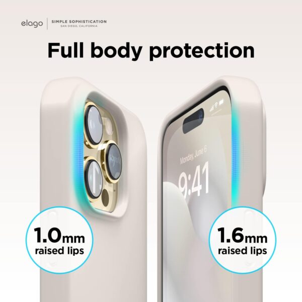 "Stone-Colored Serenity: Ultimate Liquid Silicone Case for iPhone 14 Pro Max – Shockproof, Slim & Protective!" - Image 6