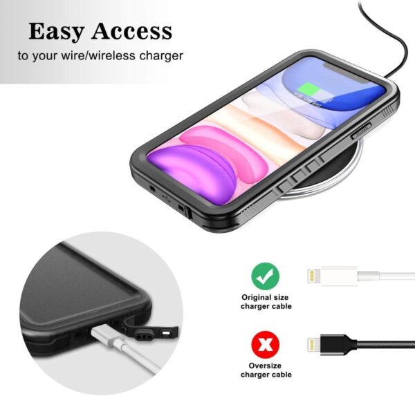 "Ultimate Protection: SPORTLINK Waterproof & Rugged Case for iPhone 11 - Shockproof, Dustproof, and Built-In Screen Shield" - Image 5
