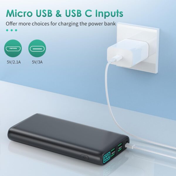 "Ultimate 38800mAh Power Bank: Stay Charged Anywhere with LCD Display & 5 USB Outputs for All Devices!" - Image 6