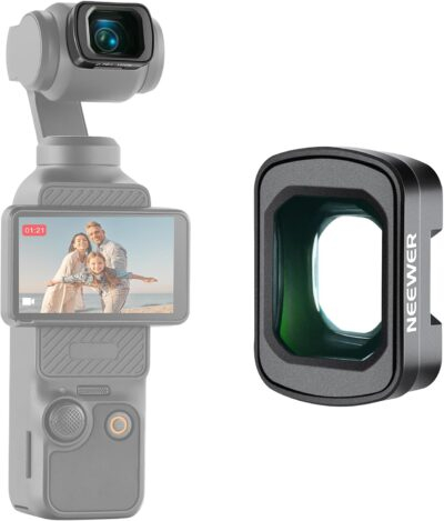 Transform Your Shots: NEEWER 0.75X Wide Angle Lens for DJI OSMO Pocket 3 – Unlock an Expansive 108° FOV!