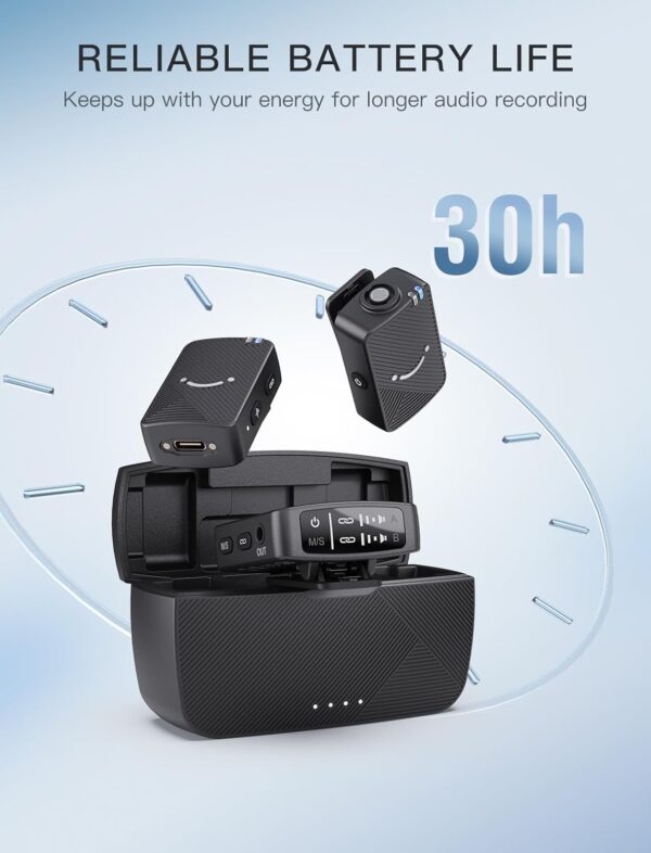 "Double the Clarity: FIFINE's Ultimate Cordless Lavalier Mic System for Vlogs and Interviews!" - Image 5
