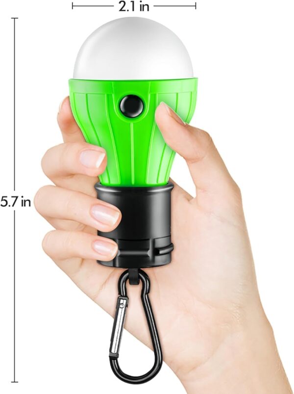 Tent Lamp 4 Packs Portable LED Tent Lights Clip Hook Hurricane Emergency Lights LED Camping Lights Bulb Camping Lanterns Camping Equipment for Camping Hiking Backpacking Outage - Image 7