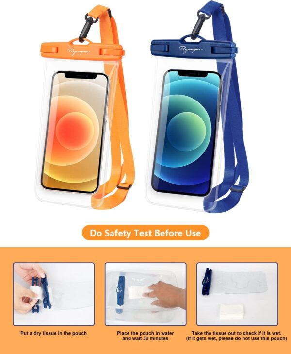 Waterproof Phone Pouch Bag - 7.5in Water Proof Cell Phone Case for Beach Travel Must Haves, IPX8 Dry Bag with Lanyard for iPhone 16 15 Pro Max Galaxy S24+ S23, Cruise Ship Essentials - Image 7