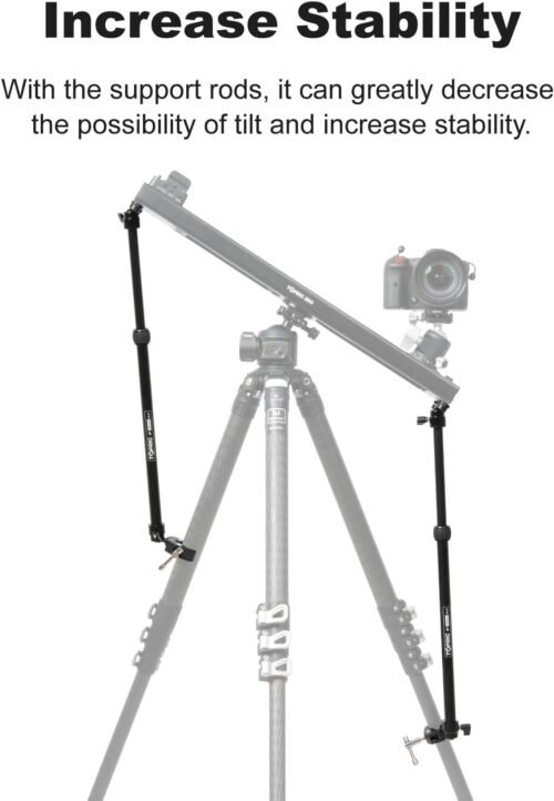 Accsoon Adjustable Dual Support Arms: Enhance Stability with Aluminum Alloy Tripod Stability System for Slider Rails - 이미지 5