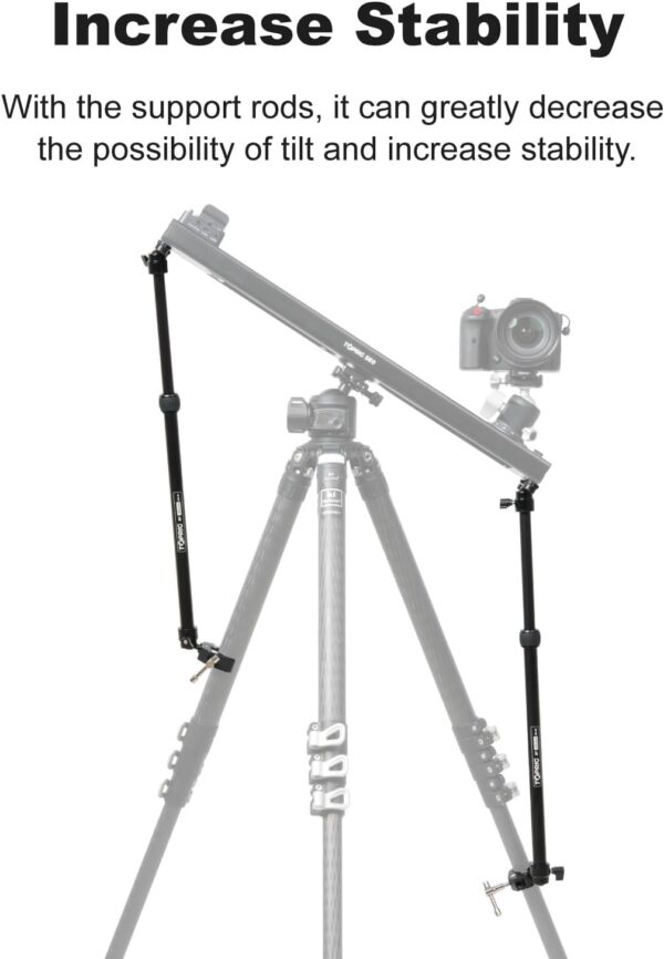 Accsoon Adjustable Dual Support Arms: Enhance Stability with Aluminum Alloy Tripod Stability System for Slider Rails - Image 5