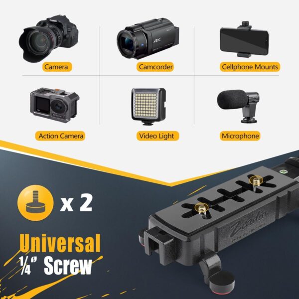 Zeadio Video Action Stabilizing Handle Grip Handheld Stabilizer with Cold-Shoe Mount for All DSLR Camera Camcorder - Image 4
