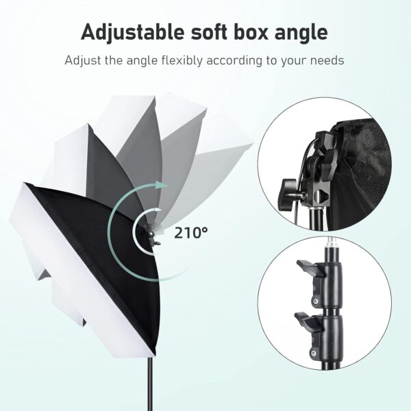 "Illuminate Your Creativity: Versatile Softbox Lighting Kit with Upgraded LED Bulbs for Stunning Photo and Video Production" - Image 6