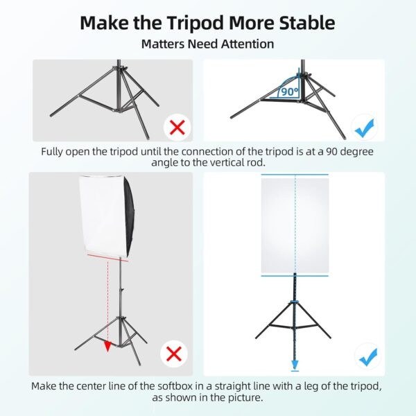 "Illuminate Your Creativity: Versatile Softbox Lighting Kit with Upgraded LED Bulbs for Stunning Photo and Video Production" - Image 7