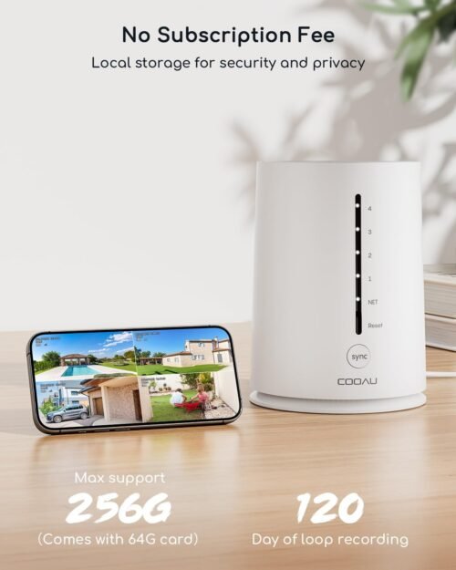 "Ultimate Solar-Powered 4MP Outdoor Security Camera Kit: 360° Protection with Night Vision and No Monthly Fees!" - 이미지 2