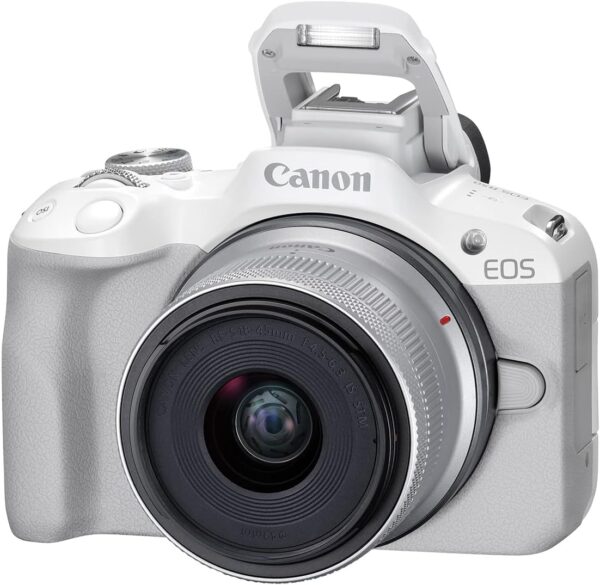 Capture Every Moment: The Canon EOS R50 Mirrorless Camera Kit with Versatile RF-S18-45mm Lens in Stunning White - Image 7