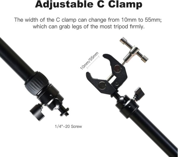 Accsoon Adjustable Dual Support Arms: Enhance Stability with Aluminum Alloy Tripod Stability System for Slider Rails - Image 3