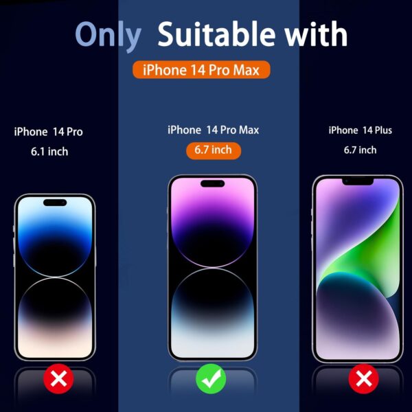 "Ultimate Privacy Shield: Ferilinso 3-Pack Tempered Glass Protectors for iPhone 14 Pro Max" - Image 2