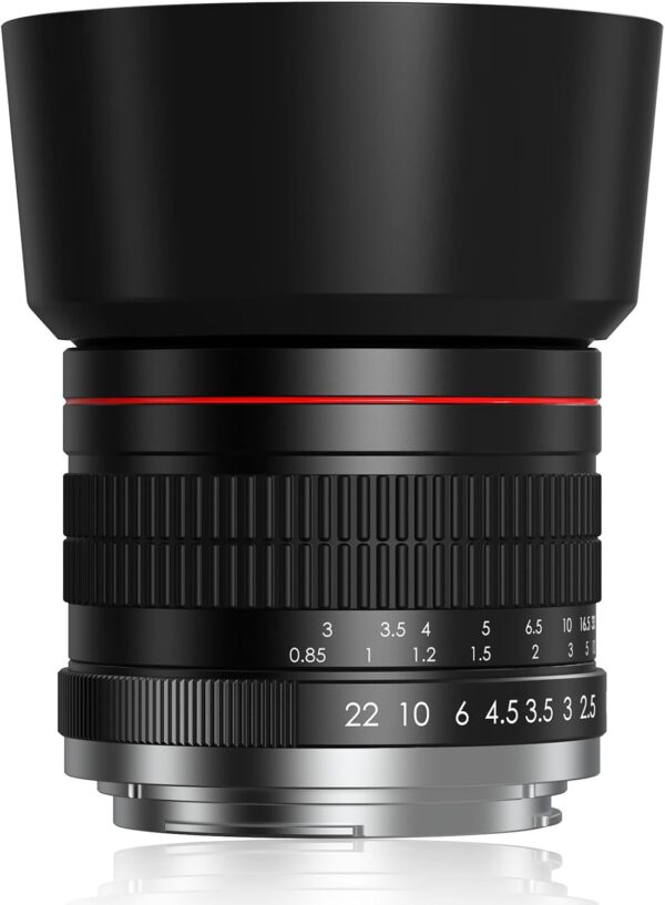 85mm Lens for Canon RF - 85mm f1.8 Portrait Lens Manual Focus(MF) for Canon EOS R/Ra/RP/R3/R5/R5 C/R6/R6 Mark II /R7/R8/R10/R50/R100 Mirrorless Camera (for Canon RF)