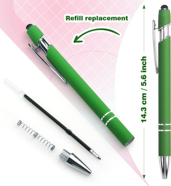"Dual Delight: 8-Pack Retractable Ballpoint and Stylus Pens for Seamless Touchscreen Use" - Image 3