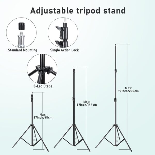 "Illuminate Your Creativity: Versatile Softbox Lighting Kit with Upgraded LED Bulbs for Stunning Photo and Video Production" - Image 5