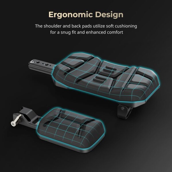 SmallRig Universal 15mm Shoulder Pad Support, Shoulder Mount Rig with 15mm Dual Rod Clamp & Back Pad 5153 - Image 2