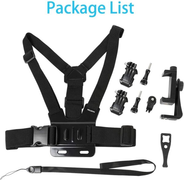 PellKing Mobile Phone Chest Mount Harness Strap Holder Cell Phone Clip Action Camera POV for Samsung iPhone Plus etc - Image 8