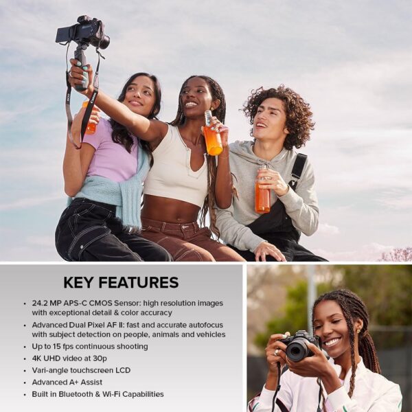 Capture Every Moment: The Canon EOS R50 Mirrorless Camera Kit with Versatile RF-S18-45mm Lens in Stunning White - Image 8