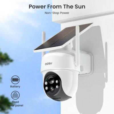 "Elevate Your Home Defense: AOSU's Solar-Powered Wireless Security Camera Kit with 2K Night Vision and 360° Coverage" - 이미지 6