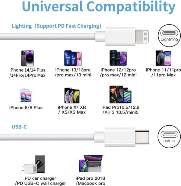 Ultimate 3-Pack 6FT MFi Certified Lightning Cables: Fast Charge Your iPhone and iPad in Style! - Image 6