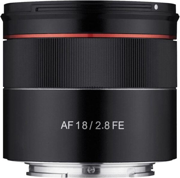 Samyang SYIO18AF-E AF 18mm F2.8 Wide Angle auto Focus Full Frame Lens for Sony E Mount, Black