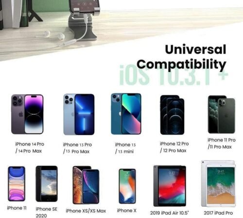 "Dual Pack of Apple-Approved Lightning to 3.5mm Headphone Adapters: Perfect for All Your iPhone Models!" - 이미지 3