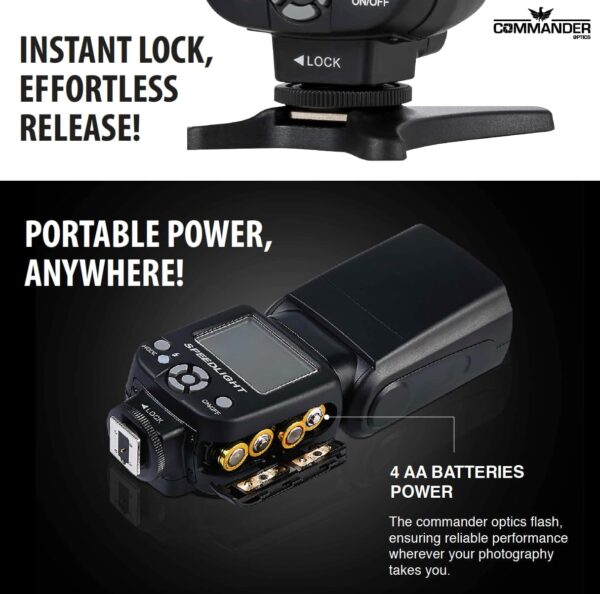 Fully Automatic Speedlite Flash for Canon EOS R, RP, R100, R50, R10, R7, R8, R6,R6 Mark II, R5, R5C Mirrorless Cameras, E-TTL up to 90ft, Built in Diffuser, Bounce Head, Swival, Slave Unit, - Image 7