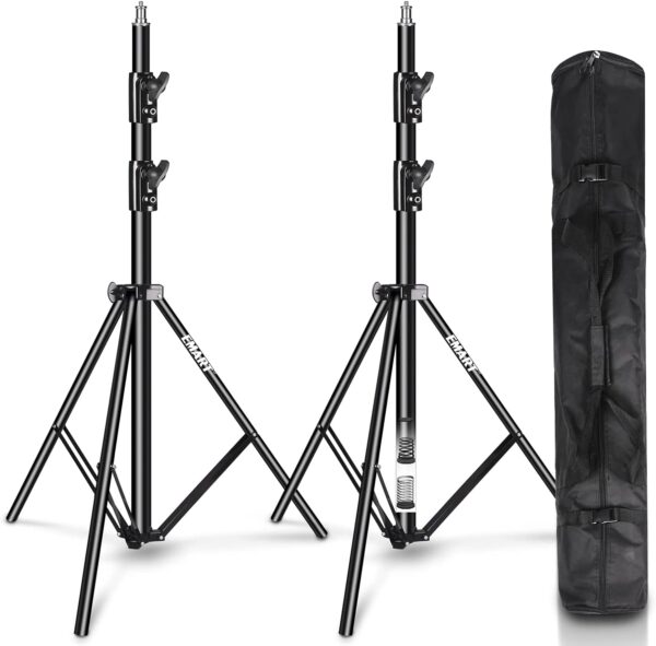 "Dual Pack 8.5ft Heavy-Duty Aluminum Light Stands: Your Ultimate Photography Companion!"
