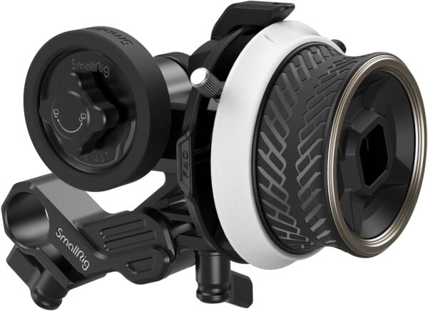 SMALLRIG Mini Follow Focus with 15 mm Rod & Rod Clamp & Gear Ring Belt and M0.8-43T Gear - 4956