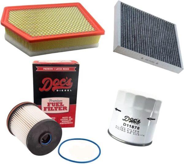 Doc's Diesel Filter Maintenance Kit DGF429+D11878+DPA11888+D3932C | Compatible with Chevrolet/GMC 6.6L Duramax 2500HD, 3500HD 2020+ | Replaces TP1015, 12684038, 84554703, 13508023