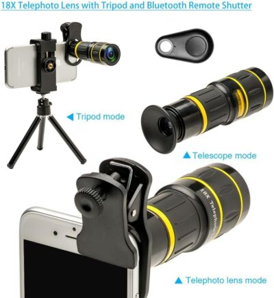 Ultimate 6-in-1 Clip-On Lens Bundle: Elevate Your Smartphone Photography with 18x Zoom and Tripod! - 이미지 2
