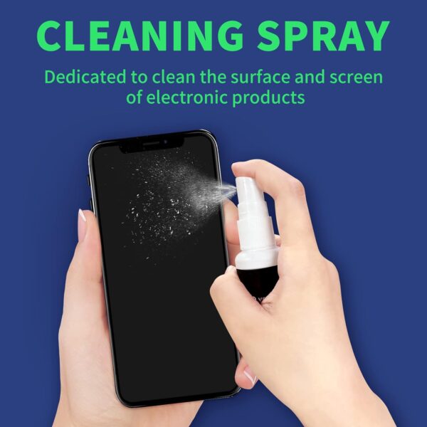 Phone Cleaning Kit, Phone Screen Cleaner, Cleaning Kit for iPhone Cell Phone Airpod, Cleaner Kit for iPhone Speaker Charging Port Cleaning Tool, Electronics Cleaning kit for Laptop USB C Lightning - Image 3