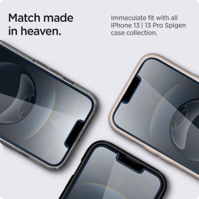 Elevate Your iPhone Experience: Spigen GlasTR EZ FIT Tempered Glass Protectors (2-Pack) for iPhone 16e, 14, 13 Pro & 13 - 이미지 7