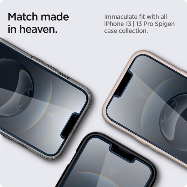 Spigen Tempered Glass Screen Protector [GlasTR EZ FIT] designed for iPhone 16e / iPhone 14 / iPhone 13 Pro/iPhone 13 [2 Pack] - Image 7