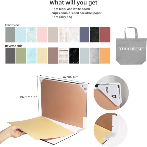 "Elevate Your Product Shots: 10-Piece Mini Backdrop Kit for Stunning Flat Lay Photography" - Image 6