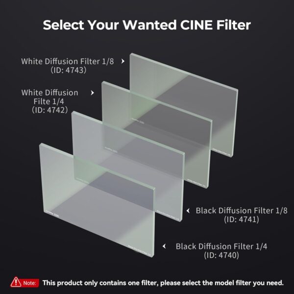 SMALLRIG 4 x 5.65 White Diffusion 1/4 Filter, Square Neutral Density Filter, 4mm Thick Multi-Layer Coated B270 Optical Glass, Compatible with Matte Box for Cinematic Photo Videography - 4742 - Image 6