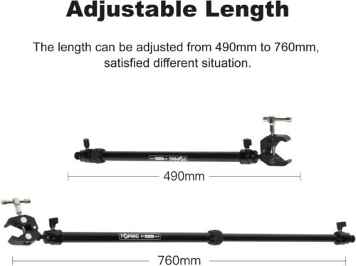 Accsoon Adjustable Dual Support Arms: Enhance Stability with Aluminum Alloy Tripod Stability System for Slider Rails - 이미지 2