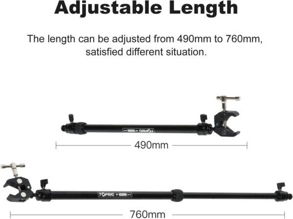 Accsoon Adjustable Dual Support Arms: Enhance Stability with Aluminum Alloy Tripod Stability System for Slider Rails - Image 2