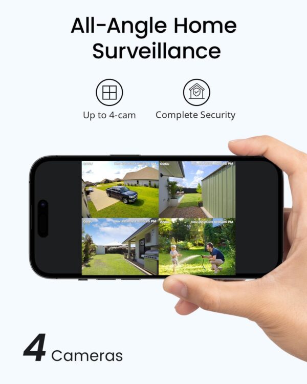 "Empower Your Home: AOSU 3K/5MP Solar Security Camera System with Ultra HD Clarity and Advanced Night Vision!" - Image 8