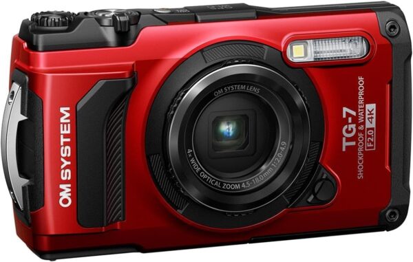OM System Tough TG-7 Red Underwater Camera, Waterproof, Freeze Proof, High Resolution Bright, 4K Video 44x Macro Shooting (Successor Olympus TG-6) - Image 2
