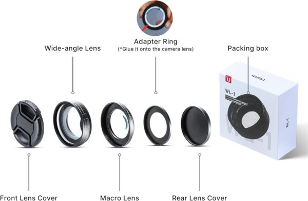 Wide Angle Lens for Sony ZV1 ULANZI WL-1 ZV1 18mm Wide Angle/ 10X Macro 2-in-1 Additional Lens for Sony ZV1/RX100 VII Camera - Image 6