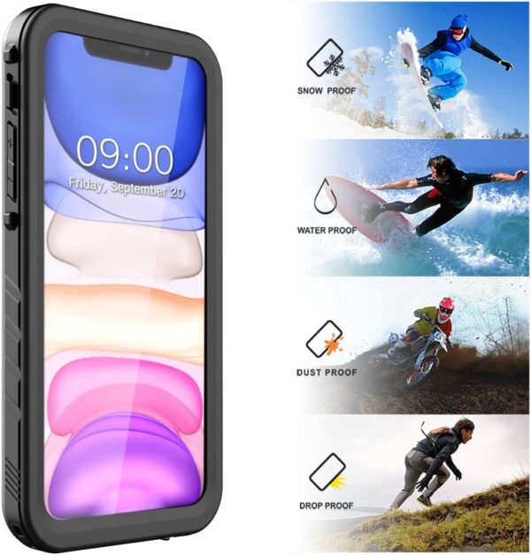 "Ultimate Protection: SPORTLINK Waterproof & Rugged Case for iPhone 11 - Shockproof, Dustproof, and Built-In Screen Shield" - Image 3